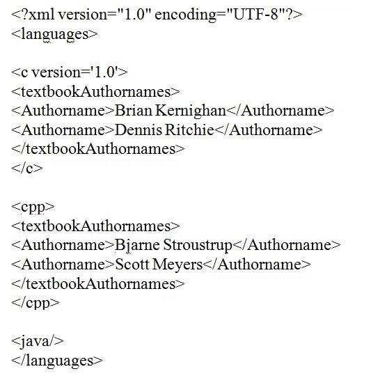 xml sample program